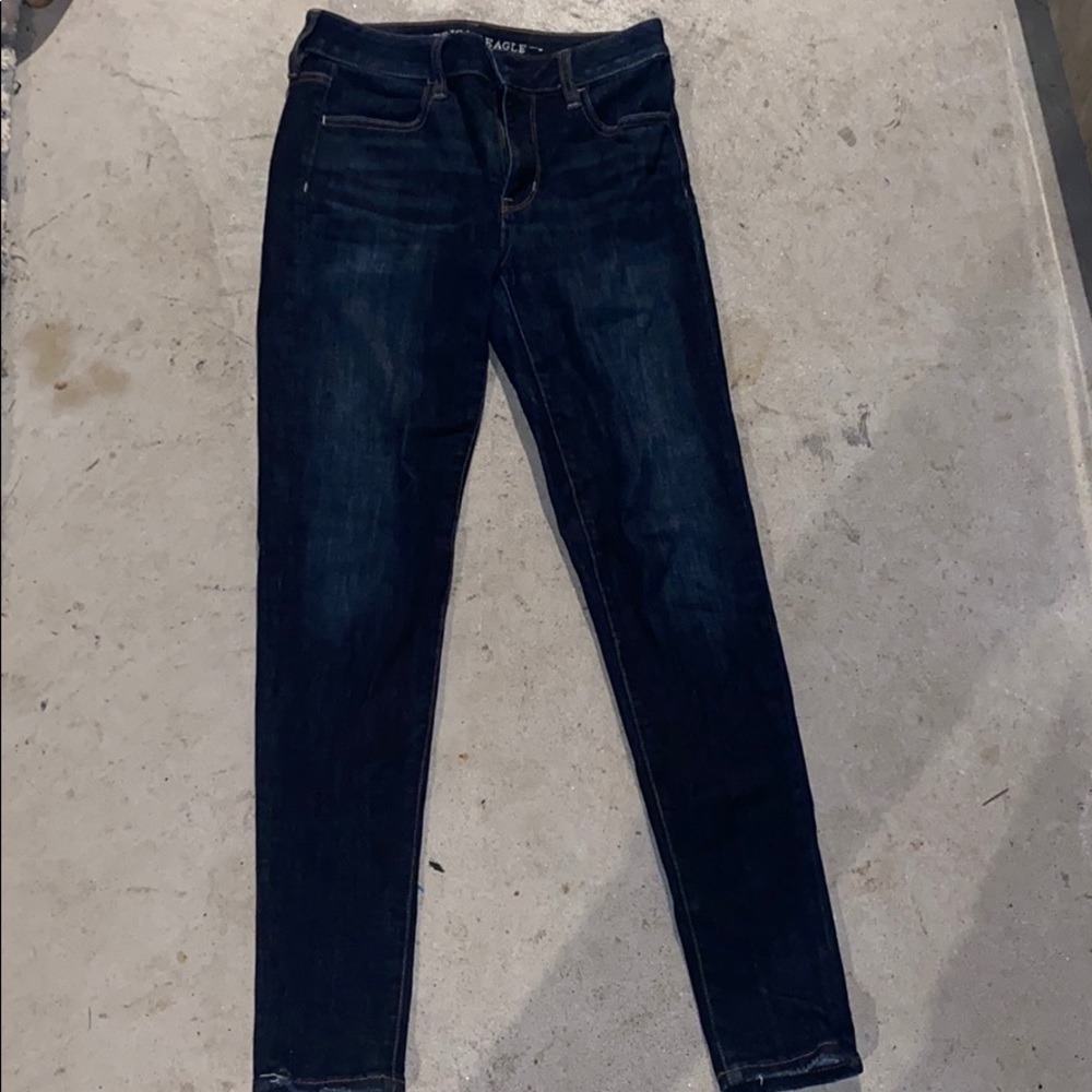 American eagle dark high rise jegging